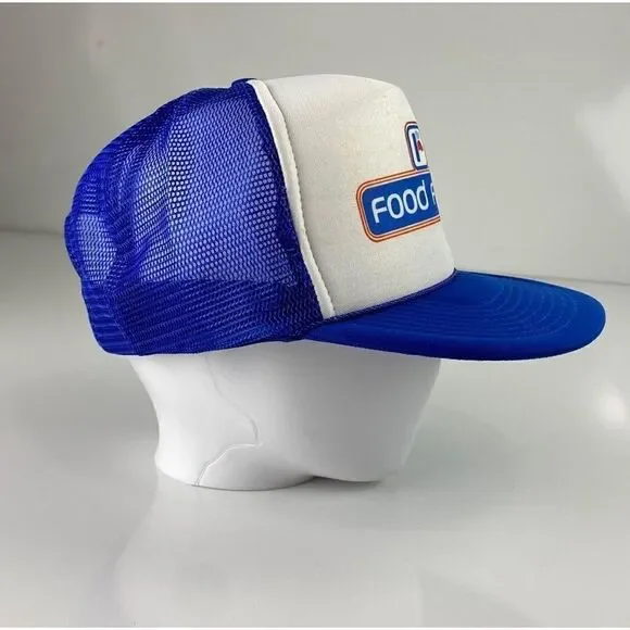 Vintage Otto Food Farm Snapback Trucker Hat Cap Adult Adjustable Blue White - Picture 2 of 6